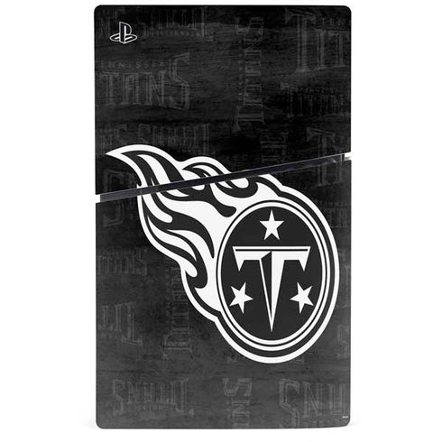 NFL Tennessee Titans Black & White PS5 Slim Disk Console Skin