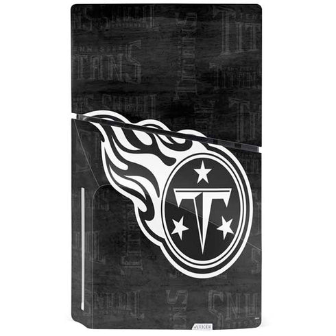 NFL Tennessee Titans Black & White PS5 Slim Disk Console Skin