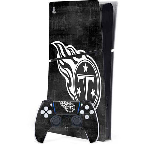 NFL Tennessee Titans Black & White PS5 Slim Digital Edition Bundle Skin