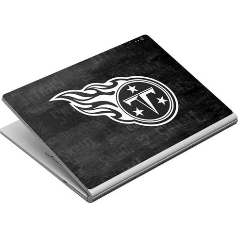 NFL Tennessee Titans Black & White Surface Book Skin