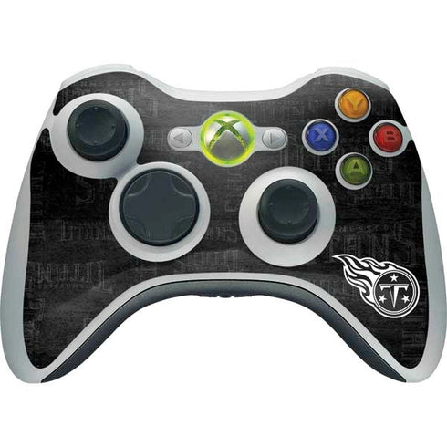 NFL Tennessee Titans Black & White Xbox 360 Wireless Controller Skin