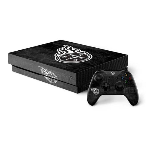 NFL Tennessee Titans Black & White Xbox One X Bundle Skin