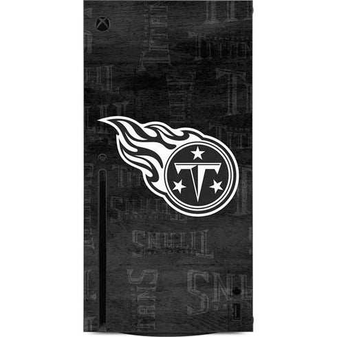 NFL Tennessee Titans Black & White Xbox Series X Console Skin
