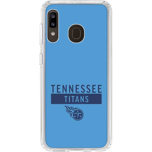 NFL Tennessee Titans Blue Performance Series Galaxy A20 Clear Case
