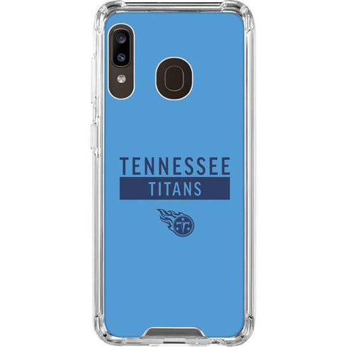 NFL Tennessee Titans Blue Performance Series Galaxy A30 Clear Case
