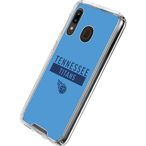 NFL Tennessee Titans Blue Performance Series Galaxy A30 Clear Case