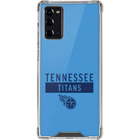 NFL Tennessee Titans Blue Performance Series Galaxy Note20 5G Clear Case