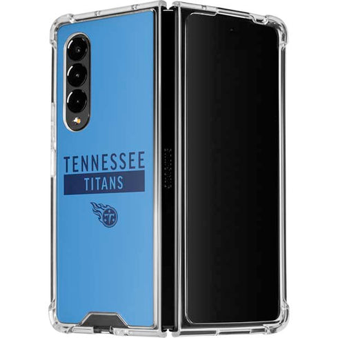 NFL Tennessee Titans Blue Performance Series Galaxy Z Fold4 5G Clear Case