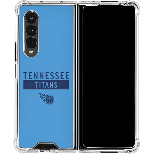 NFL Tennessee Titans Blue Performance Series Galaxy Z Fold4 5G Clear Case