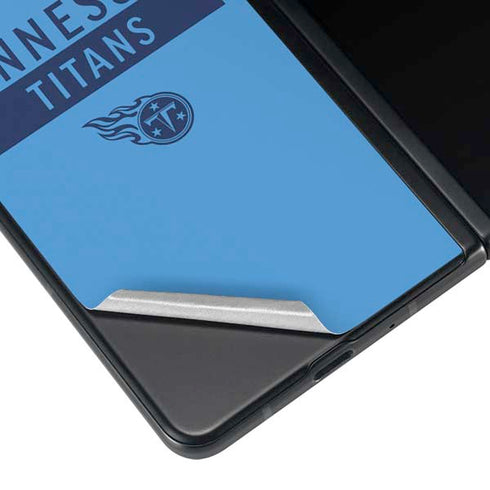 NFL Tennessee Titans Blue Performance Series Galaxy Z Fold4 5G Skin