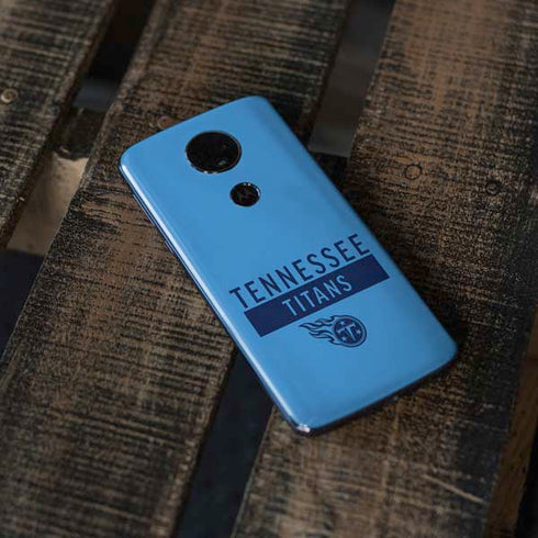 NFL Tennessee Titans Blue Performance Series Moto E5 Plus Skin