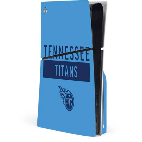 NFL Tennessee Titans Blue Performance Series PS5 Slim Disk Console Skin