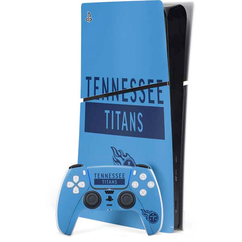 NFL Tennessee Titans Blue Performance Series PS5 Slim Digital Edition Bundle Skin