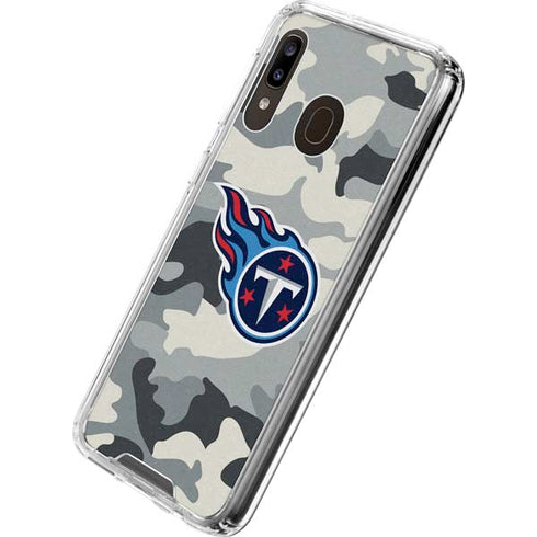 NFL Tennessee Titans Camo Galaxy A30 Clear Case
