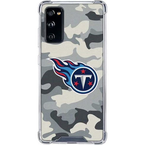NFL Tennessee Titans Camo Galaxy S20 FE Clear Case