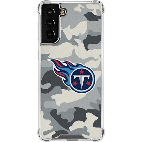 NFL Tennessee Titans Camo Galaxy S21 FE Clear Case