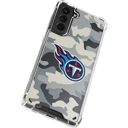 NFL Tennessee Titans Camo Galaxy S21 Plus 5G Clear Case
