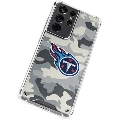 NFL Tennessee Titans Camo Galaxy S21 Ultra 5G Clear Case