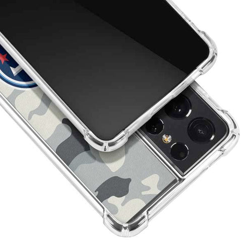 NFL Tennessee Titans Camo Galaxy S21 Ultra 5G Clear Case