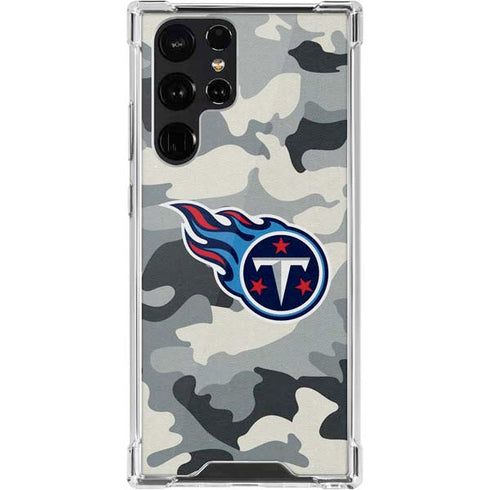 NFL Tennessee Titans Camo Galaxy S22 Ultra Clear Case