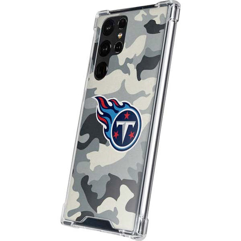 NFL Tennessee Titans Camo Galaxy S22 Ultra Clear Case
