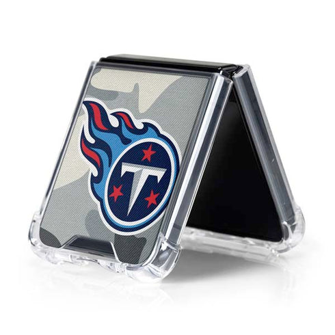 NFL Tennessee Titans Camo Galaxy Z Flip5 5G Clear Case