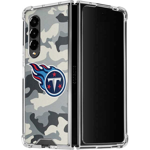NFL Tennessee Titans Camo Galaxy Z Fold4 5G Clear Case