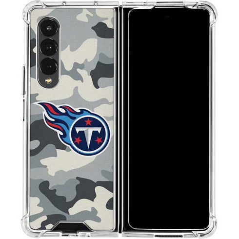 NFL Tennessee Titans Camo Galaxy Z Fold4 5G Clear Case