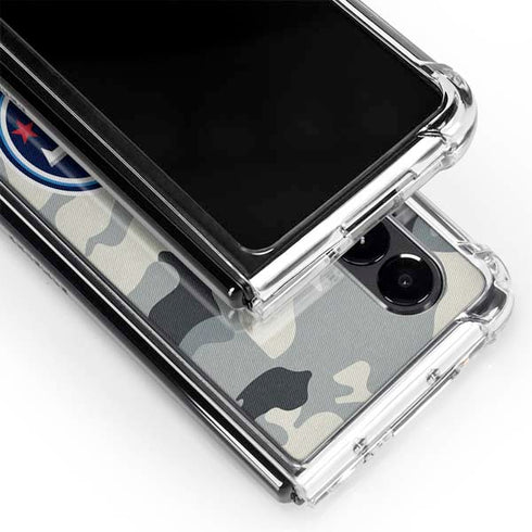 NFL Tennessee Titans Camo Galaxy Z Fold4 5G Clear Case
