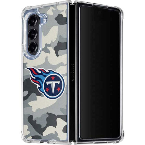 NFL Tennessee Titans Camo Galaxy Z Fold5 5G Clear Case