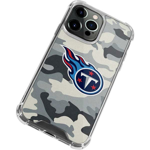 NFL Tennessee Titans Camo iPhone 13 Pro Clear Case