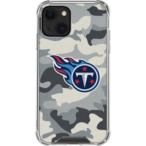 NFL Tennessee Titans Camo iPhone 14 Plus Clear Case