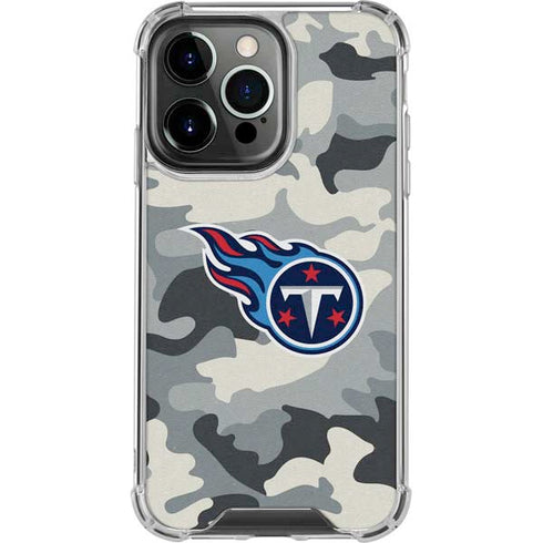 NFL Tennessee Titans Camo iPhone 14 Pro Clear Case