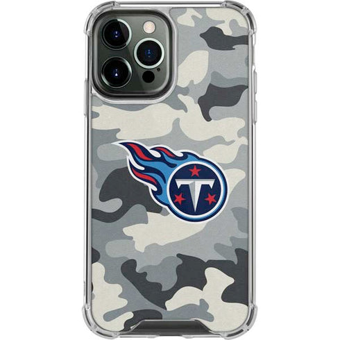 NFL Tennessee Titans Camo iPhone 14 Pro Max Clear Case