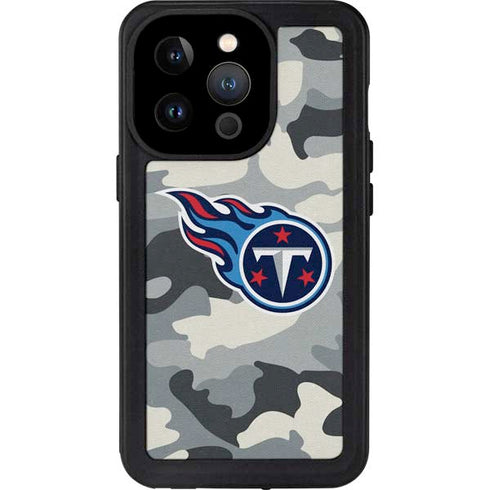 NFL Tennessee Titans Camo iPhone 14 Pro Waterproof Case