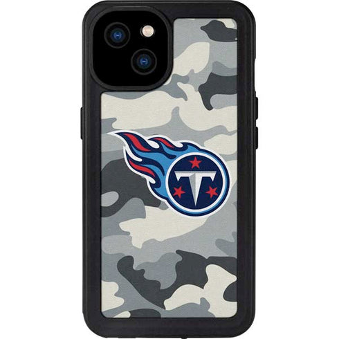 NFL Tennessee Titans Camo iPhone 15 Plus Waterproof Case
