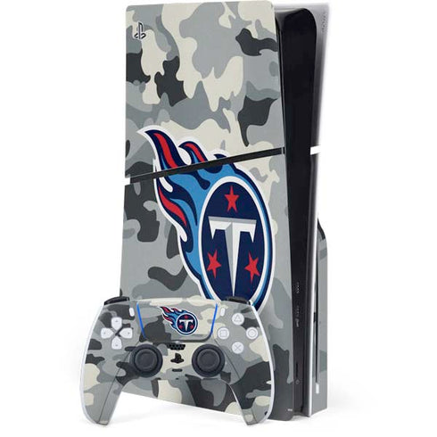 NFL Tennessee Titans Camo PS5 Slim Disk Bundle Skin