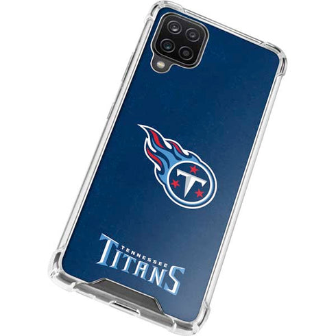 NFL Tennessee Titans Distressed Galaxy A12 Clear Case