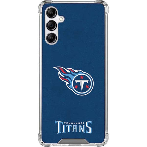 NFL Tennessee Titans Distressed Galaxy A14 5G Clear Case