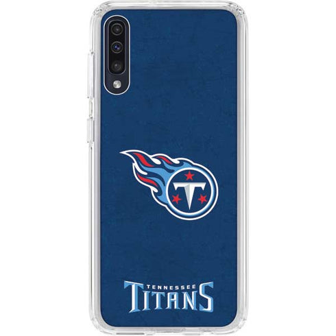 NFL Tennessee Titans Distressed Galaxy A50 Clear Case
