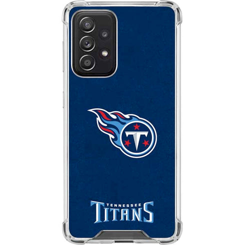 NFL Tennessee Titans Distressed Galaxy A52 5G Clear Case