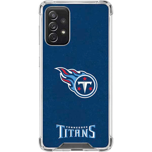 NFL Tennessee Titans Distressed Galaxy A72 5G Clear Case