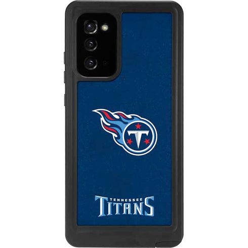 NFL Tennessee Titans Distressed Galaxy Note20 5G Waterproof Case