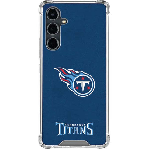 NFL Tennessee Titans Distressed Galaxy S23 FE Clear Case