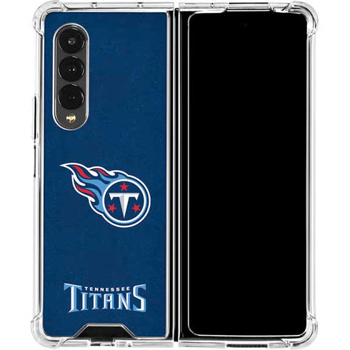 NFL Tennessee Titans Distressed Galaxy Z Fold4 5G Clear Case