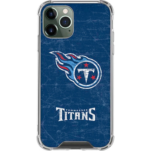 NFL Tennessee Titans Distressed iPhone 11 Pro Max Clear Case