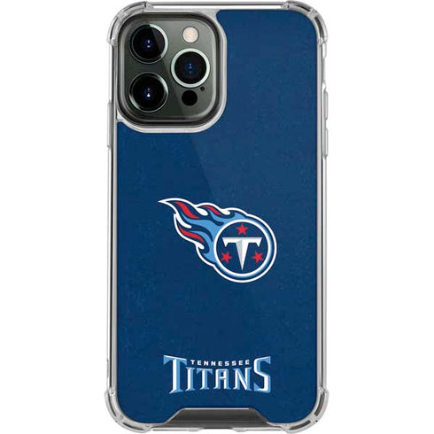 NFL Tennessee Titans Distressed iPhone 13 Pro Max Clear Case