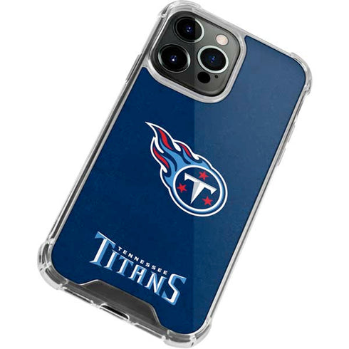 NFL Tennessee Titans Distressed iPhone 13 Pro Max Clear Case