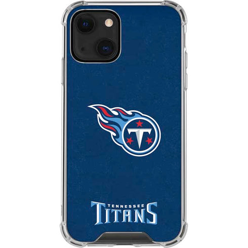 NFL Tennessee Titans Distressed iPhone 14 Plus Clear Case