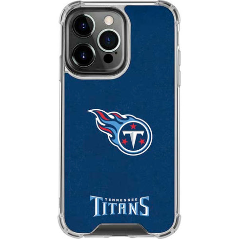 NFL Tennessee Titans Distressed iPhone 15 Pro Clear Case